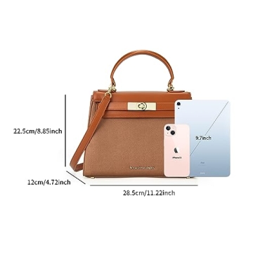 VICTORIA HYDE Handbags for Women, Women's Satchel Handbags, Top Handle Purse (Brown)