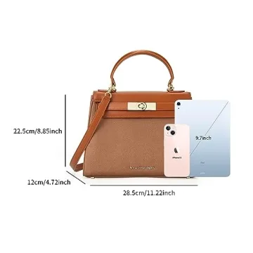 VICTORIA HYDE Handbags for Women, Women's Satchel Handbags, Top Handle Purse (Brown)