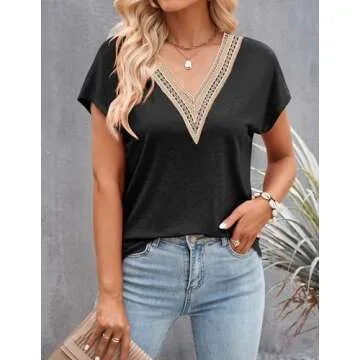 Stylish MEROKEETY Cap Sleeve V Neck Top for Summer