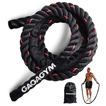 Weighted Jump Rope for Fitness - 9.8ft Heavy Battle Ropes for Exercise, 3LB Workout Rope for Women &...