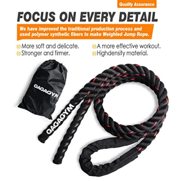 Weighted Jump Rope for Fitness - 3LB Heavy Skipping Rope