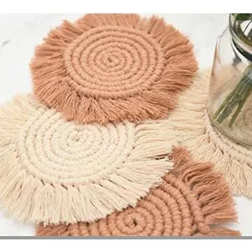 Coasters for Drinks Macrame Coasters for Home Decor