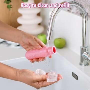 GLAMFIELDS TSA Approved Travel Bottles - Leak Proof Silicone Containers