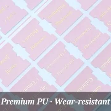 XKDOUS Pink Leather Bible Tabs for Study and Gift