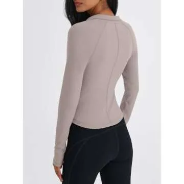 Trendy Queen Women's Slim Fit Zip Up Workout Hoodie