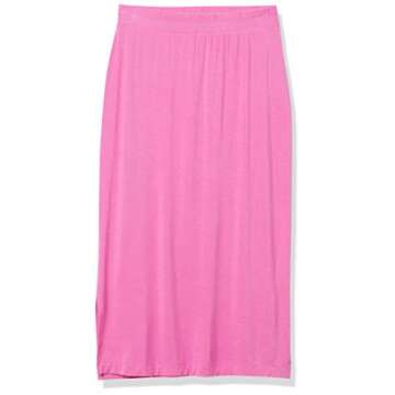 Amazon Essentials Women's Pull-On Knit Midi Skirt (Available in Plus Size), Bright Pink, X-Small