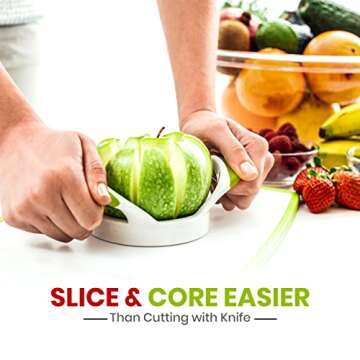 Utopia Kitchen Apple Corer and Slicer Fruit Cutter Apple Divider Wedger Stainless Steel Slicer for F...