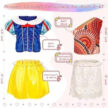 Enchanting BiBiblack Girls Princess Dressup Trunk for Ages 3-6