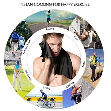 Your Choice Cooling Towel Snap Cool Towels for Neck. Use as Cooling Neck Wrap, Scarfs or Bandanas. Great Gift for Women in Hot Summer, 1 Pack - Purple 12 x 40 Inch