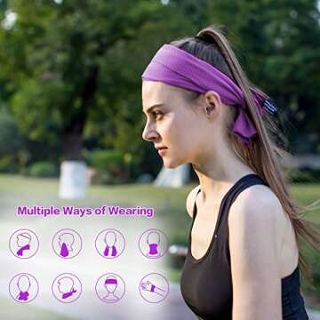 Your Choice Cooling Towel Snap Cool Towels for Neck. Use as Cooling Neck Wrap, Scarfs or Bandanas. Great Gift for Women in Hot Summer, 1 Pack - Purple 12 x 40 Inch