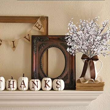 AILANDA Babys Breath Artificial Flowers 6 Bundles White Fake Silk Flowers Faux Gypsophila Bouquets Real Touch Fake Flowers Bulk for Home Decor DIY Wedding Party Table Centerpieces Decor