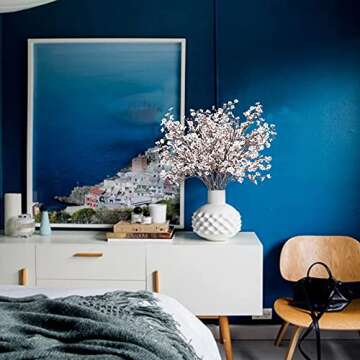 AILANDA Babys Breath Artificial Flowers 6 Bundles White Fake Silk Flowers Faux Gypsophila Bouquets Real Touch Fake Flowers Bulk for Home Decor DIY Wedding Party Table Centerpieces Decor