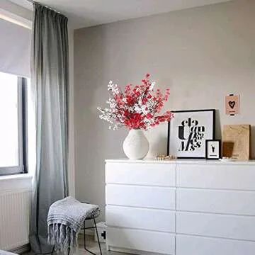 AILANDA Babys Breath Artificial Flowers 6 Bundles White Fake Silk Flowers Faux Gypsophila Bouquets Real Touch Fake Flowers Bulk for Home Decor DIY Wedding Party Table Centerpieces Decor