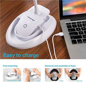 Magnifying Glass - Extra Large 5.5 Inch Lens Magnifying Lamp & Sturdy Base - Desktop Magnifier Light...