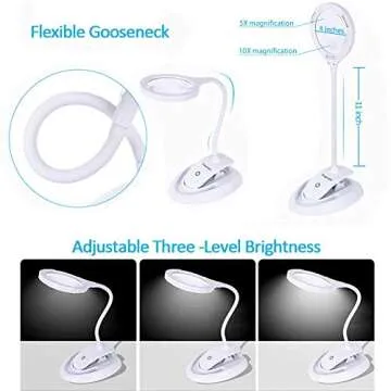 Extra Large 5.5 Inch Magnifying Lamp for Crafts and Hobbies