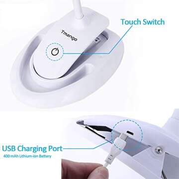 Magnifying Glass - Extra Large 5.5 Inch Lens Magnifying Lamp & Sturdy Base - Desktop Magnifier Light Stand for Close-up Work, Reading, Hobbies, Crafts, Reading, Sewing (5X 10X)