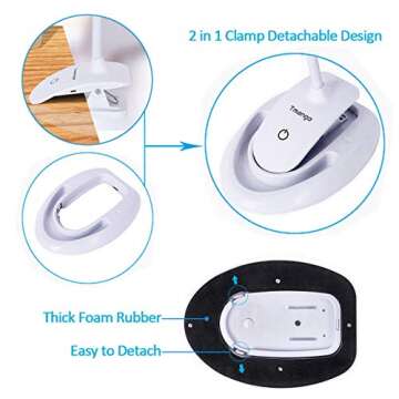 Magnifying Glass - Extra Large 5.5 Inch Lens Magnifying Lamp & Sturdy Base - Desktop Magnifier Light Stand for Close-up Work, Reading, Hobbies, Crafts, Reading, Sewing (5X 10X)