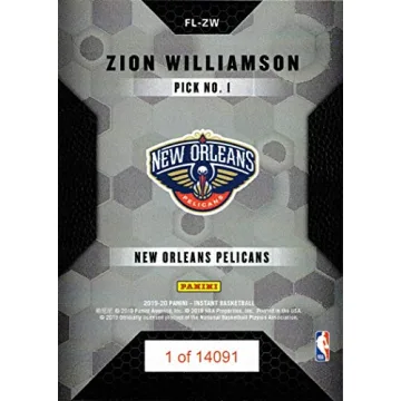 2019-20 Panini Zion Williamson Rookie Card for Collectors