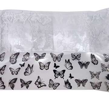 Butterfly Nail Foil Nail Art Sticker Nail Decal Flower Transfer Starry Sky Paper Colorful Nail Transfer Foils for Women Girls Fingernails Toenails Decorations