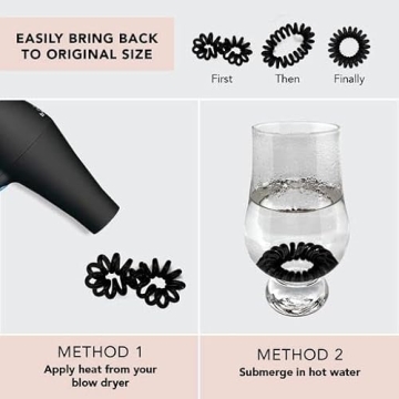 Kitsch Spiral Hair Ties for Women, No Damage, 8 Pcs