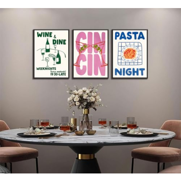 Funky Kitchen Wall Art Cin Cin Cheers Poster Canvas