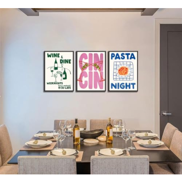 Funky Kitchen Wall Art Cin Cin Cheers Poster Canvas