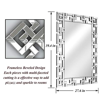 JACUKO Grecian Decorative Wall Mirror - 28x39 Inches