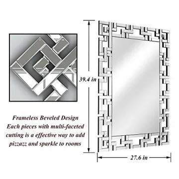 JACUKO Grecian Decorative Wall Mirror - 28x39 Inches