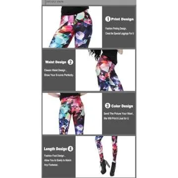 NDISTIN Space Design Yoga Pants for Women - High Waist Leggings