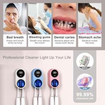 Biodzzs Smart Toothbrush Holder and Cleaner for All Ages