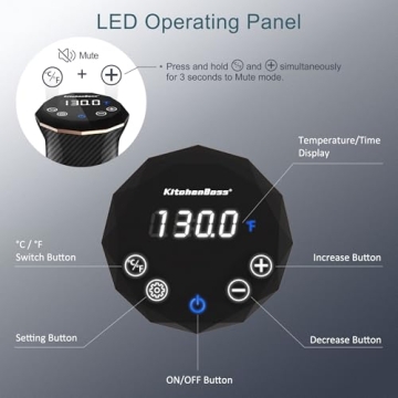 KitchenBoss Sous Vide Cooker Ultra-quiet Immersion Circulator