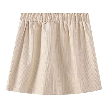 WELAKEN Girl's Stylish Corduroy Skirt in Spring Colors