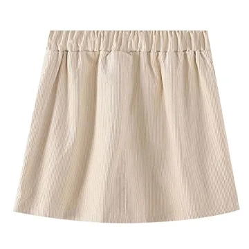 WELAKEN Girl's Stylish Corduroy Skirt in Spring Colors