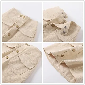 WELAKEN Girl's Stylish Corduroy Skirt in Spring Colors