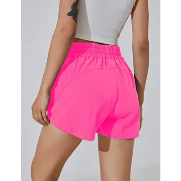 BMJL Women's Running Shorts High Waisted Pocket Athletic Wear