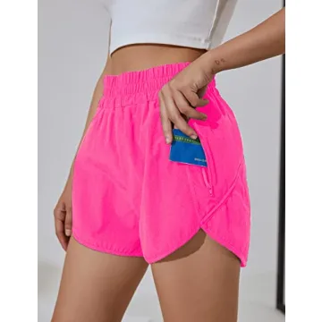 BMJL Women's Running Shorts High Waisted Pocket Athletic Wear