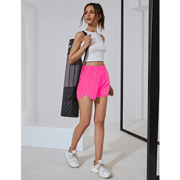 BMJL Women's Running Shorts High Waisted Pocket Athletic Wear