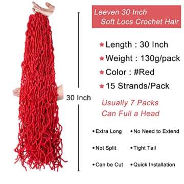 Leeven 30 Inch Soft Locs Crochet Hair for Trendy Styles