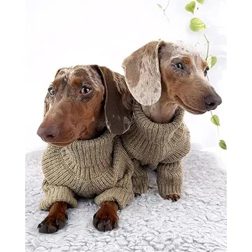 Fitwarm Thermal Knitted Dog Sweater Cozy Turtleneck Jacket