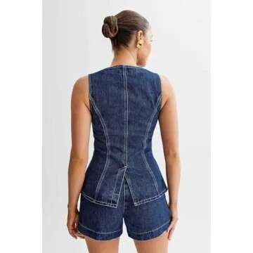 Stylish Women’s Denim Long Vest for Every Occasion
