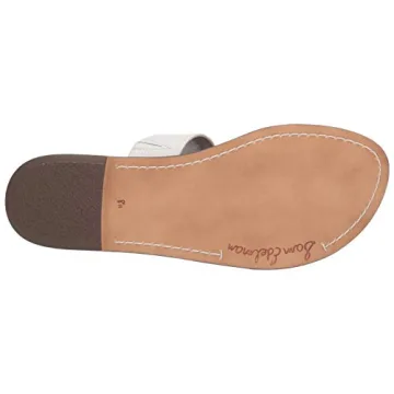 Sam Edelman Women's Gala Slide Sandal in Bright White Leather