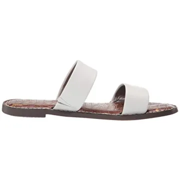 Sam Edelman Women's Gala Slide Sandal in Bright White Leather