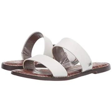 Sam Edelman Women's Gala Slide Sandal in Bright White Leather