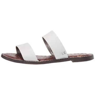 Sam Edelman Women's Gala Slide Sandal in Bright White Leather