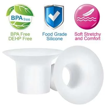 Begical Flange Inserts 13mm for Medela/Spectra/tsrete/momcozy/Elvie/navi/bellababy Breastpump 24mm Breast Shields. Reduce 24mm Nipple Tunnel Down to 13mm
