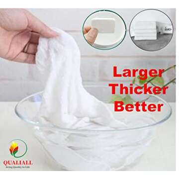 QUALIALL Compressed Washcloths Towels, Premium Disposable Wash Cloths for Travel Camping