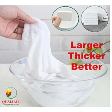 QUALIALL Compressed Washcloths Towels, Premium Disposable Wash Cloths for Travel Camping