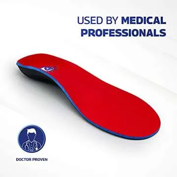 Pure Stride Professional Full Length Orthotics - Shoe Insert & Support for Metatarsals, High Arch, Flat Feet - Pain Relief for Plantar Fasciitis, Arch, Heel - 1 Pair, Men's 6-6.5 / Women's 8-8.5