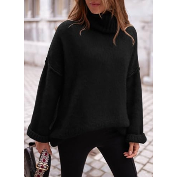 PRETTYGARDEN Women's Oversized Chunky Turtleneck Sweater