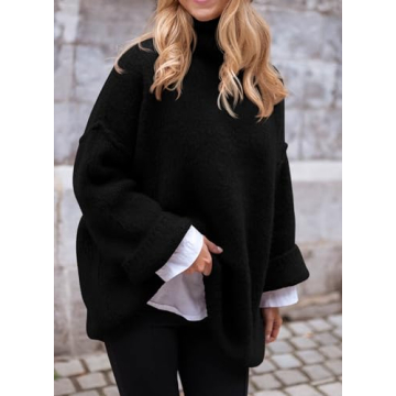 PRETTYGARDEN Women's Oversized Chunky Turtleneck Sweater